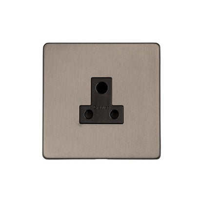 Studio Range Aged Pewter Switches & Sockets, YAP - 5 Amp 3 Round Pin Socket by Heritage Brass By M-Marcus