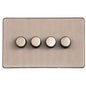 Studio Range Aged Pewter Switches & Sockets, YAP - 4 Gang TED Dimmer (Compatible with LED Lamps) by Heritage Brass By M-Marcus