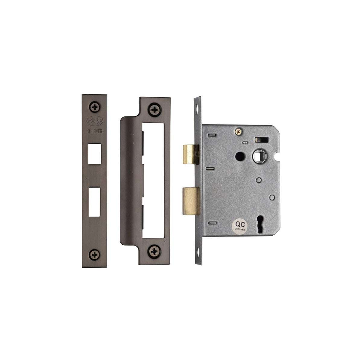 York 3 Lever Sash Lock 3" by M Marcus - Heritage Brass