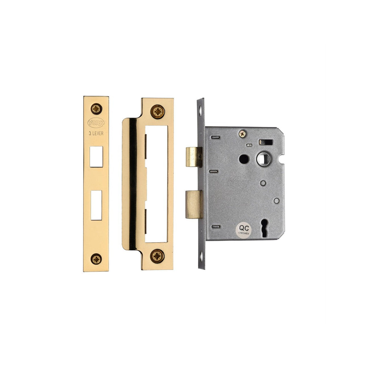 York 3 Lever Sash Lock 3" by M Marcus - Heritage Brass
