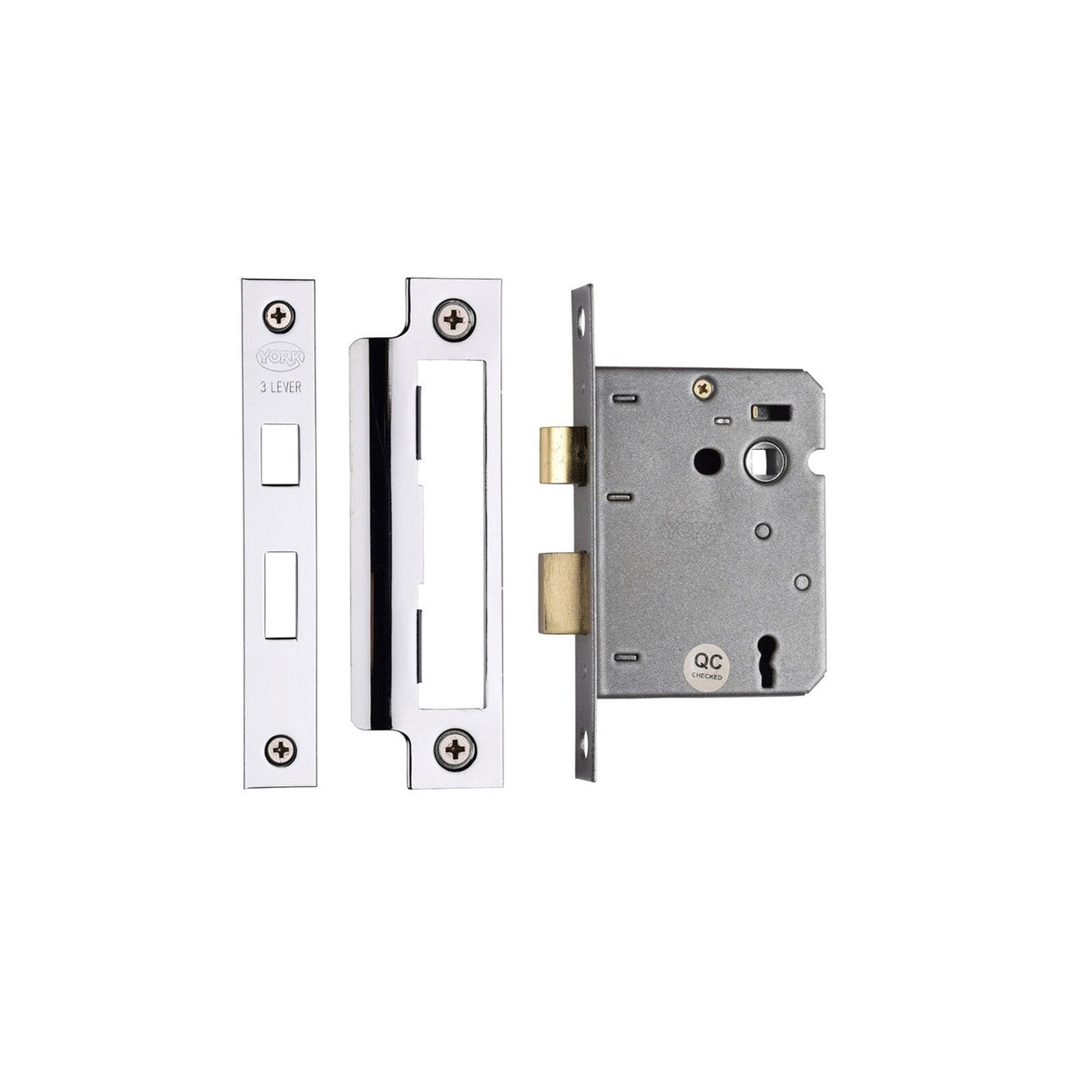 York 3 Lever Sash Lock 3" by M Marcus - Heritage Brass