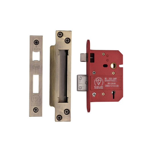CE York British Standard 5 Lever Sashlock 3" by M Marcus - Heritage Brass