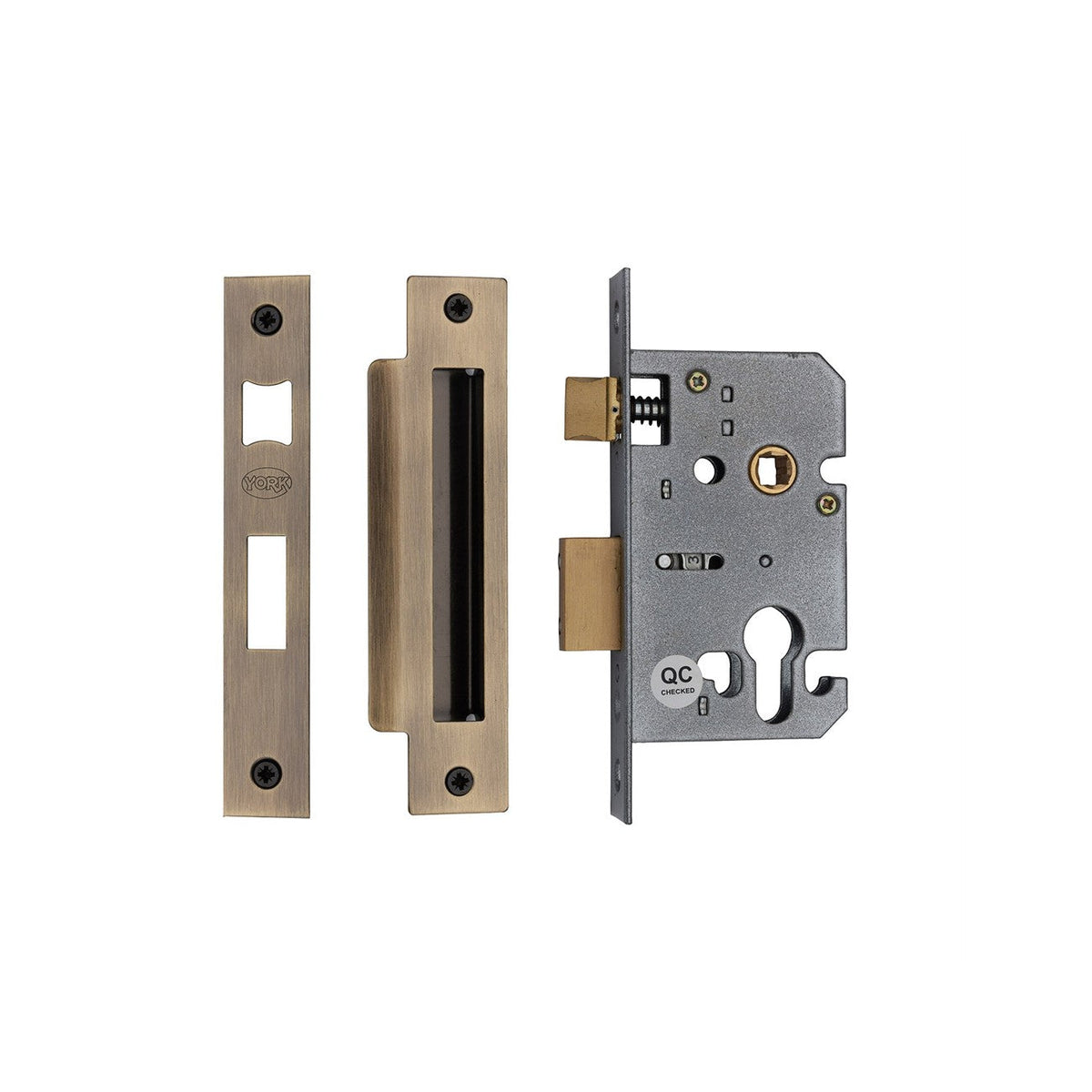 York Euro Profile Sashlock 2 1/2" by M Marcus - Heritage Brass