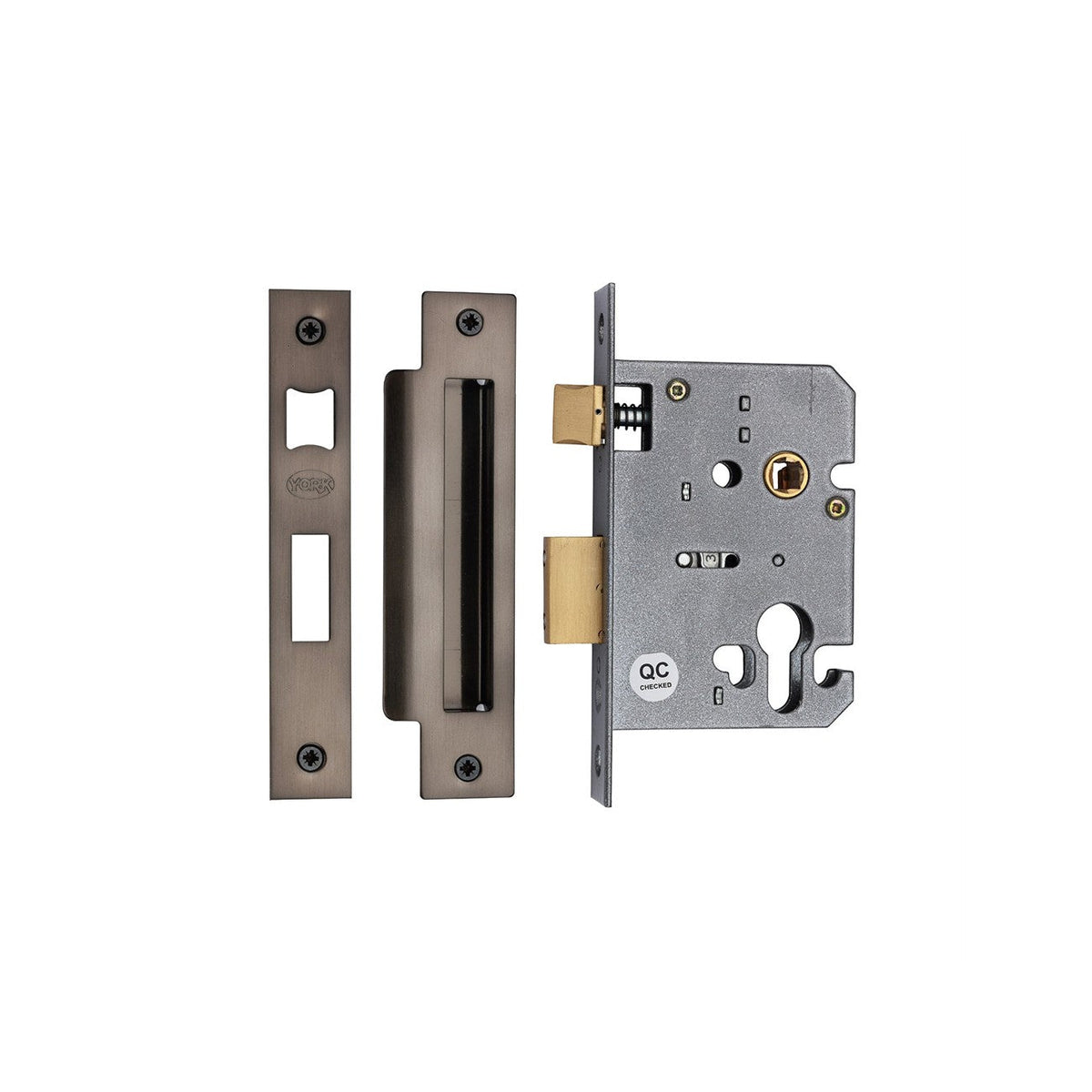 York Euro Profile Sashlock 3" by M Marcus - Heritage Brass