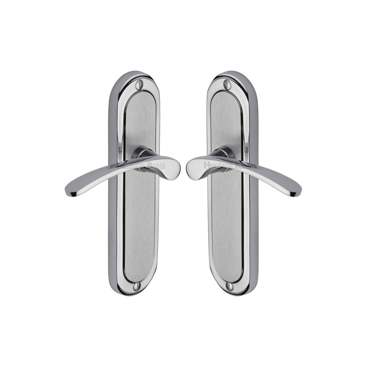 Ambassador Door Handle on Plate by M Marcus - Heritage Brass