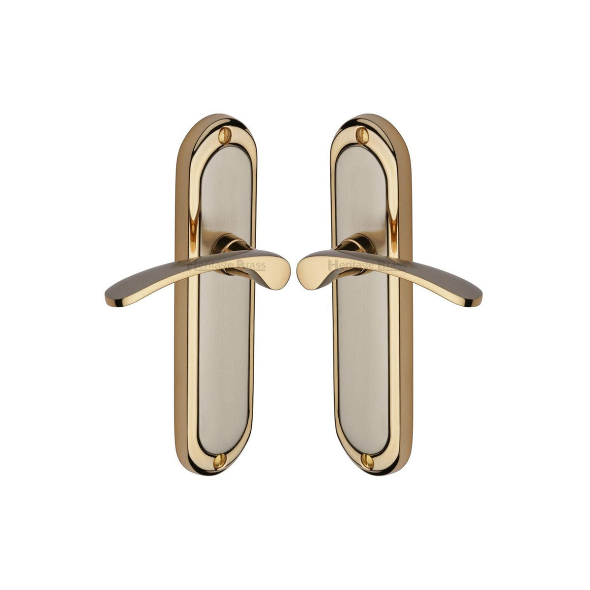 Ambassador Door Handle on Plate by M Marcus - Heritage Brass