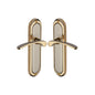 Ambassador Door Handle on Plate by M Marcus - Heritage Brass