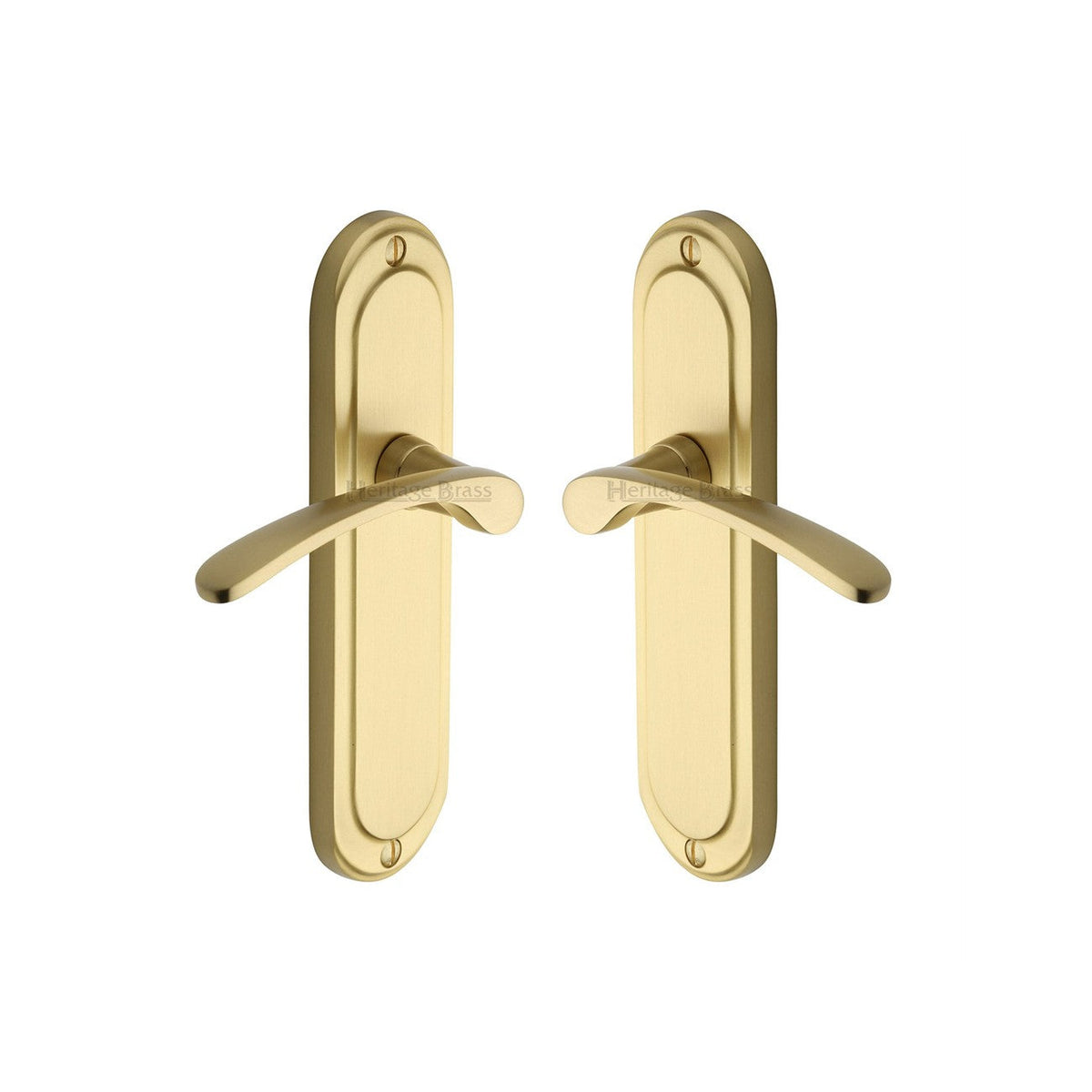 Ambassador Door Handle on Plate by M Marcus - Heritage Brass