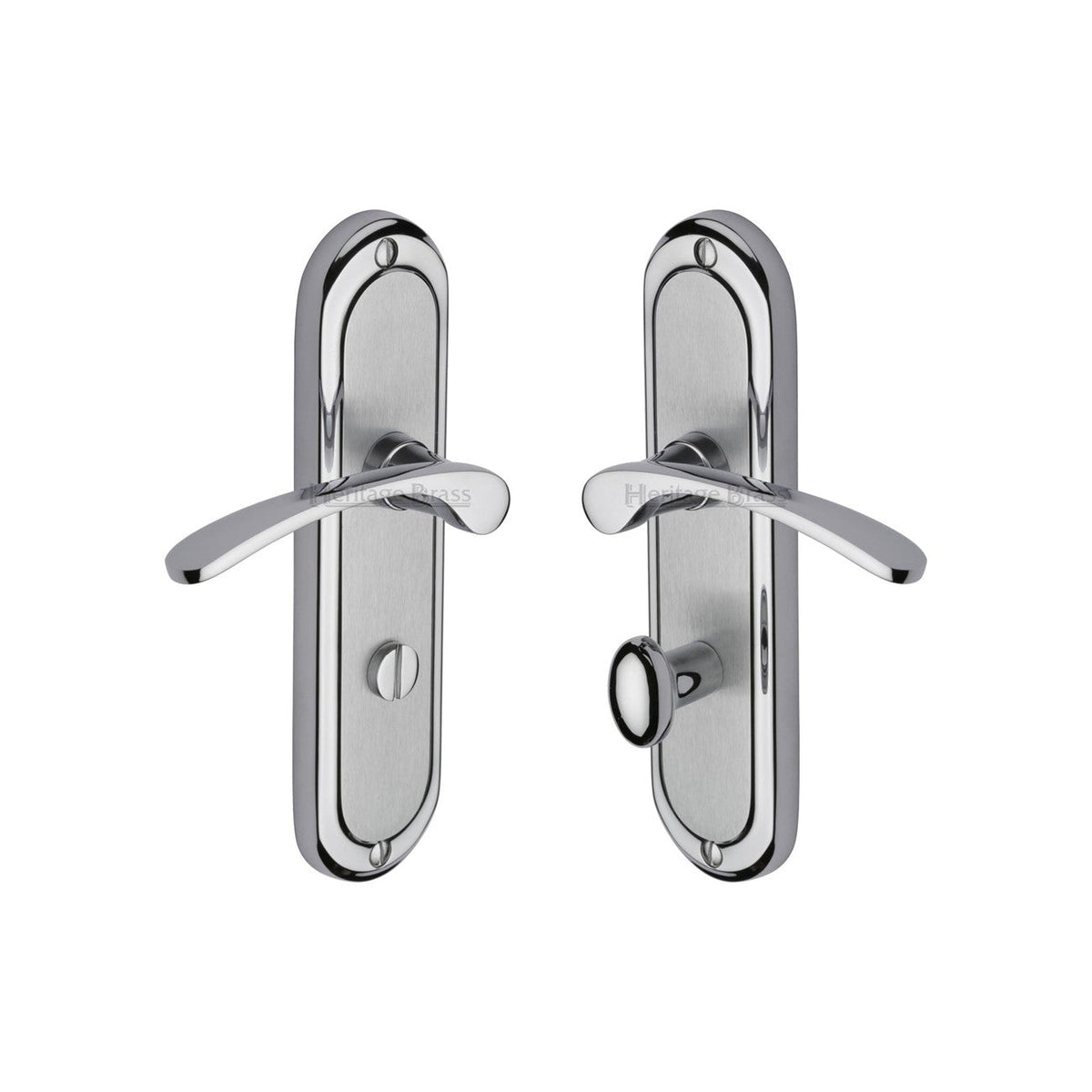 Ambassador Door Handle on Plate by M Marcus - Heritage Brass