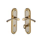 Ambassador Door Handle on Plate by M Marcus - Heritage Brass