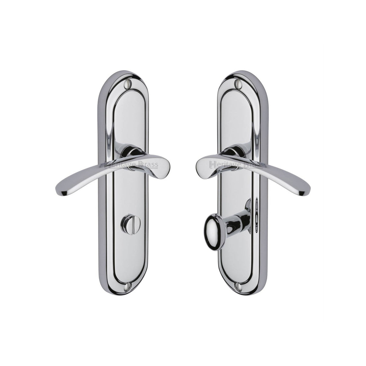 Ambassador Door Handle on Plate by M Marcus - Heritage Brass