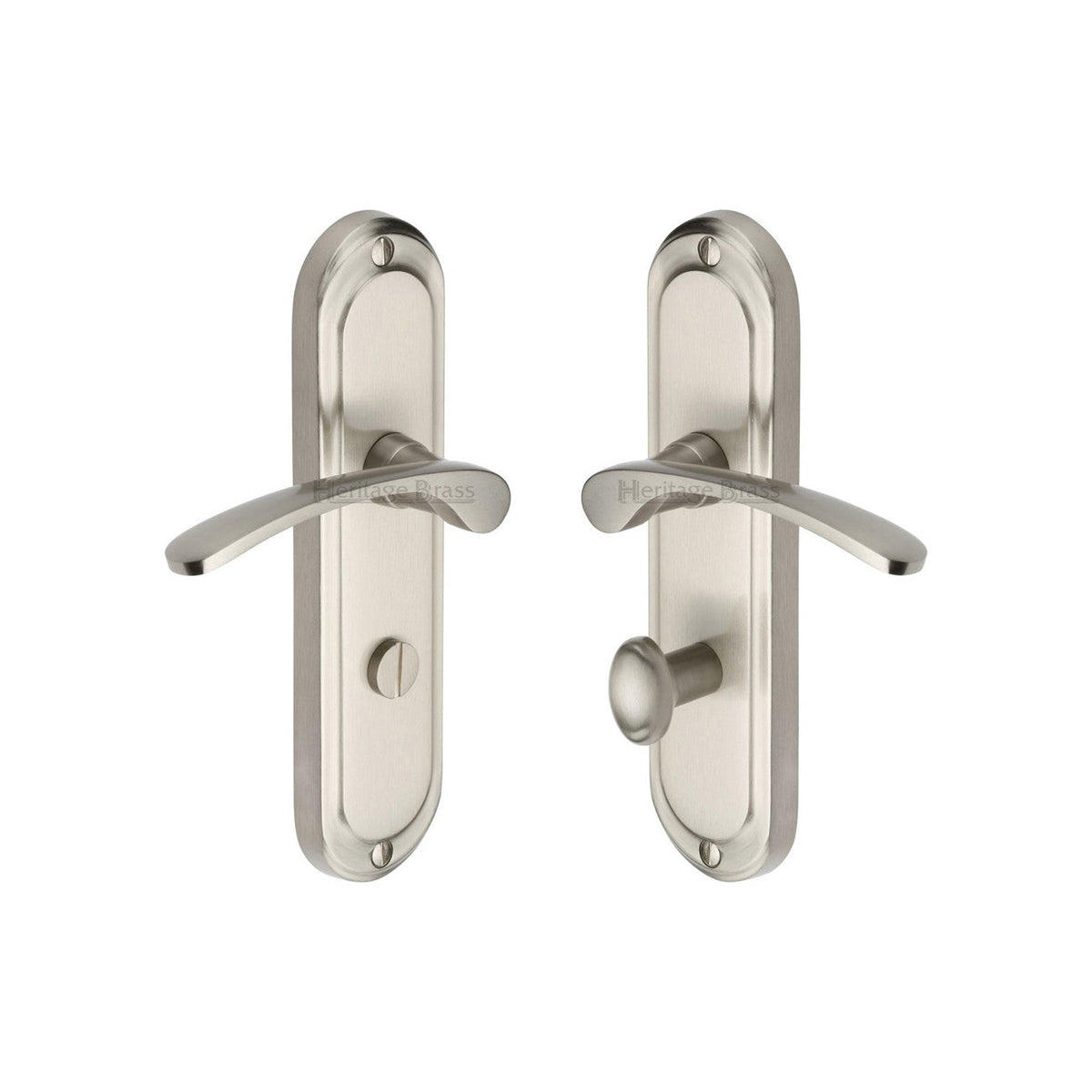 Ambassador Door Handle on Plate by M Marcus - Heritage Brass