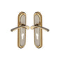 Ambassador Door Handle on Plate by M Marcus - Heritage Brass