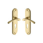 Ambassador Door Handle on Plate by M Marcus - Heritage Brass