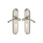 Ambassador Door Handle on Plate by M Marcus - Heritage Brass