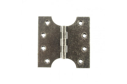Atlantic (Solid Brass) Parliament Hinges - Distressed Silver - 4" x 2" x 4mm