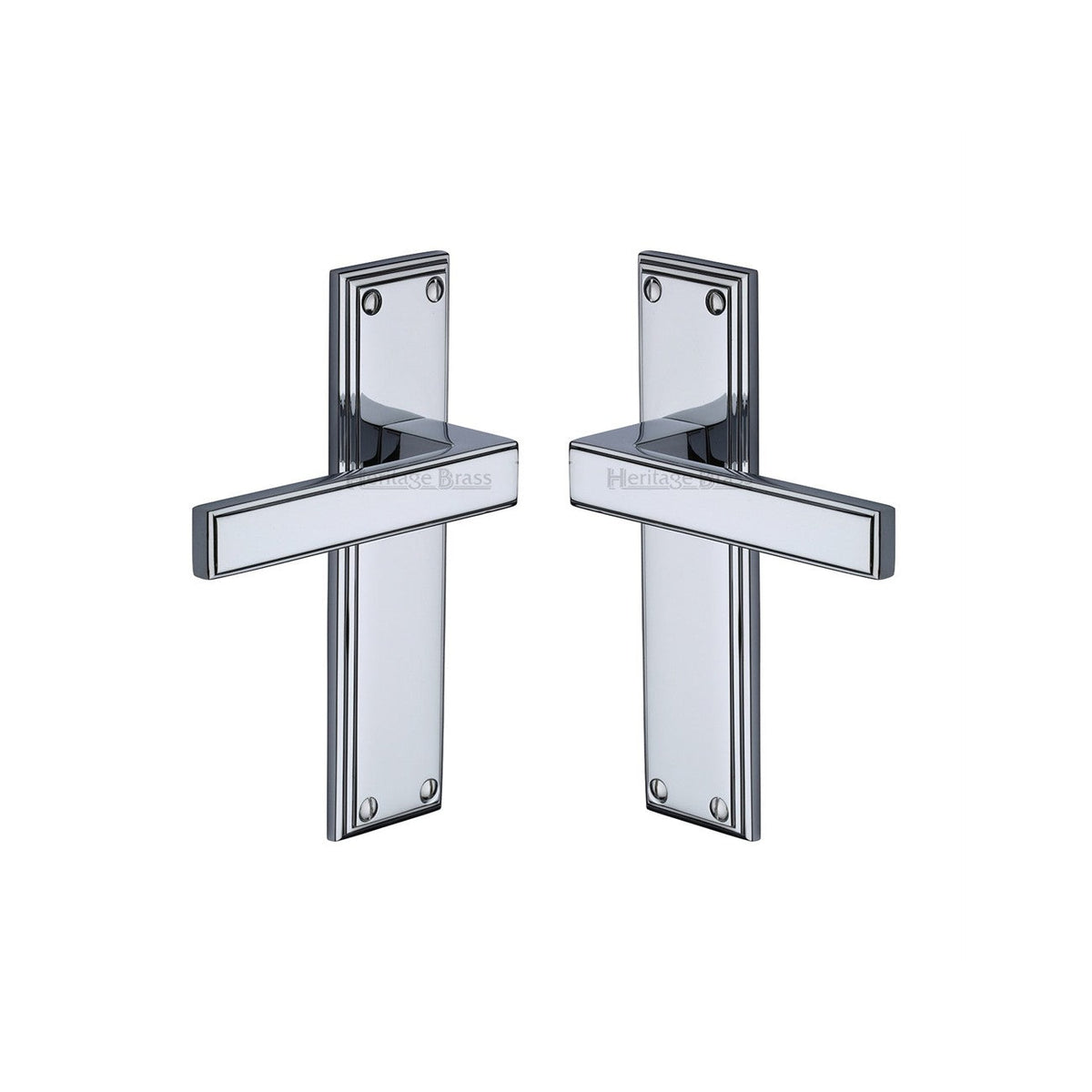 Atlantis Door Handle on Plate by M Marcus - Heritage Brass