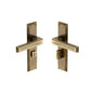 Atlantis Door Handle on Plate by M Marcus - Heritage Brass