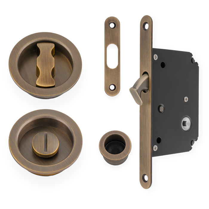 Alexander & Wilks Radius Sliding Door Lock Set by Alexander & Wilks