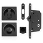 Alexander & Wilks Sliding Door Lock Set - Square Roses - Radius Forend & Strike by Alexander & Wilks