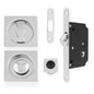 Alexander & Wilks Sliding Door Lock Set - Square Roses - Radius Forend & Strike by Alexander & Wilks