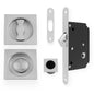 Alexander & Wilks Sliding Door Lock Set - Square Roses - Radius Forend & Strike by Alexander & Wilks