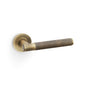 Alexander & Wilks Spitfire Knurled Lever on Round Rose by Alexander & Wilks