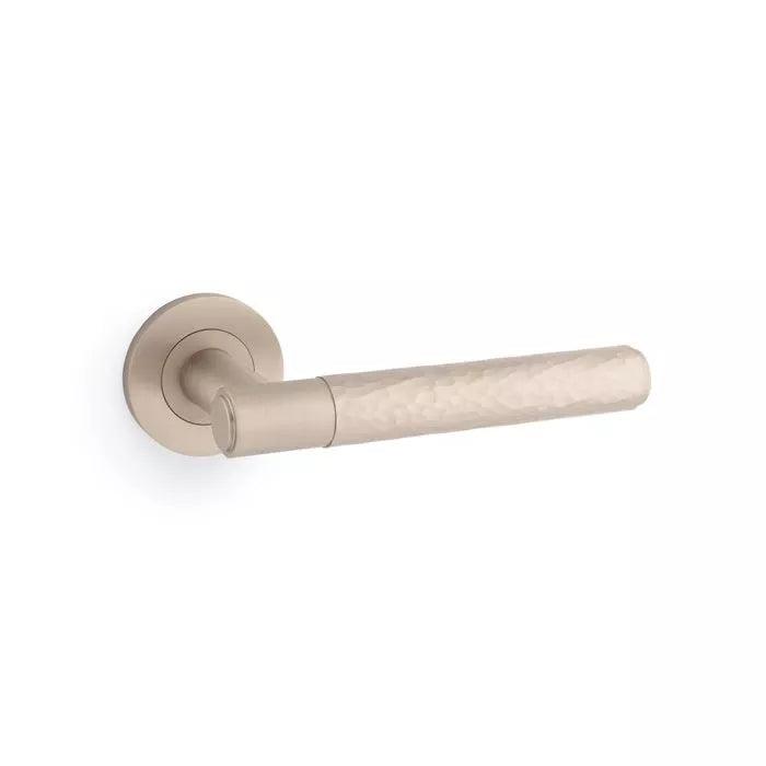 Alexander & Wilks Spitfire Hammered Lever on Round Rose by Alexander & Wilks