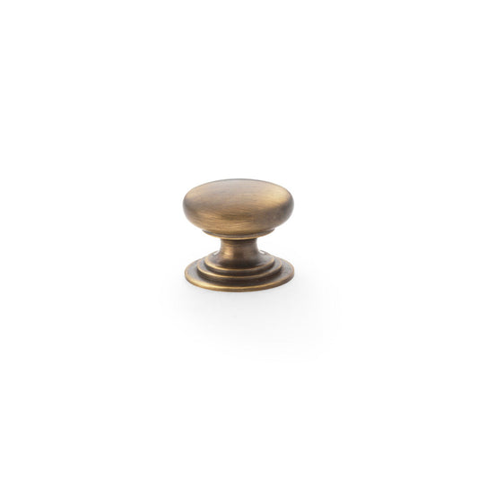 Alexander & Wilks Waltz Round Cabinet Knob On Stepped Rose by Alexander & Wilks