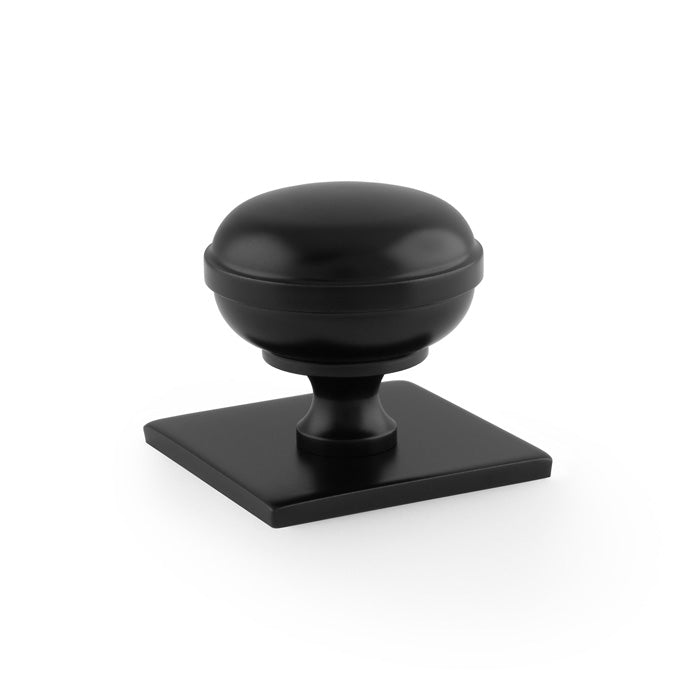 Alexander & Wilks Quantock Cabinet Knob On Square Backplate by Alexander & Wilks
