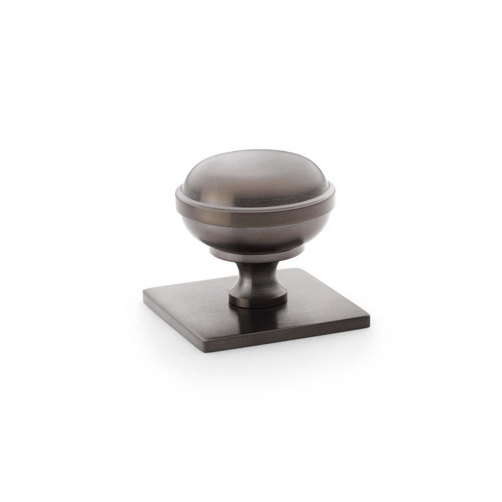 Alexander & Wilks Quantock Cabinet Knob On Square Backplate by Alexander & Wilks