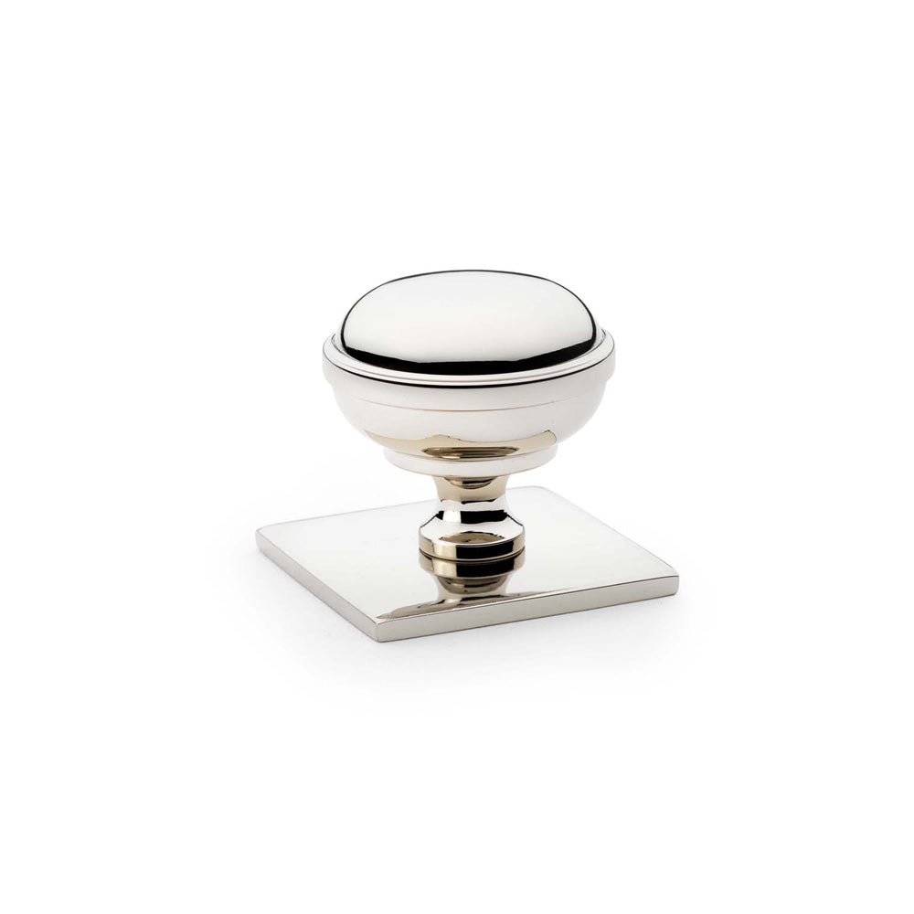 Alexander & Wilks Quantock Cabinet Knob On Square Backplate by Alexander & Wilks
