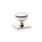 Alexander & Wilks Quantock Cabinet Knob On Square Backplate by Alexander & Wilks