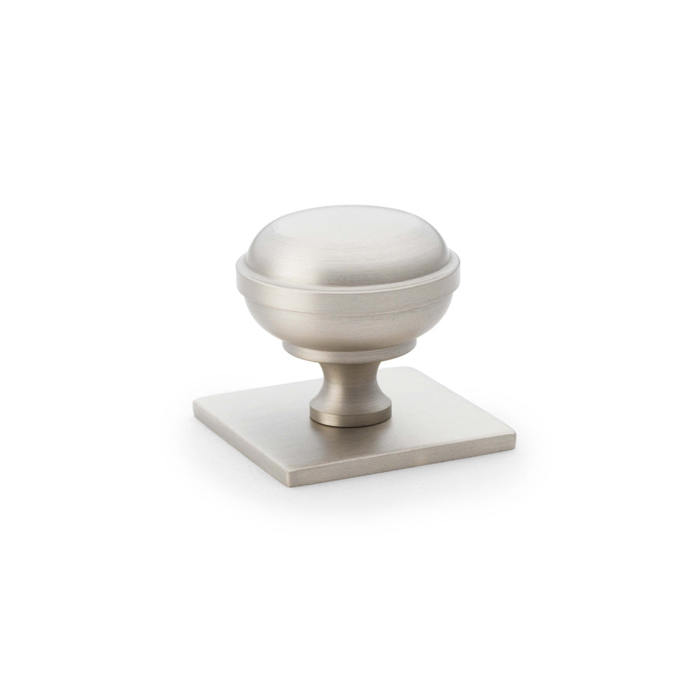 Alexander & Wilks Quantock Cabinet Knob On Square Backplate by Alexander & Wilks