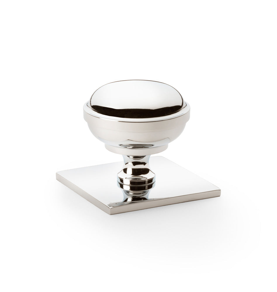 Alexander & Wilks Quantock Cabinet Knob On Square Backplate by Alexander & Wilks