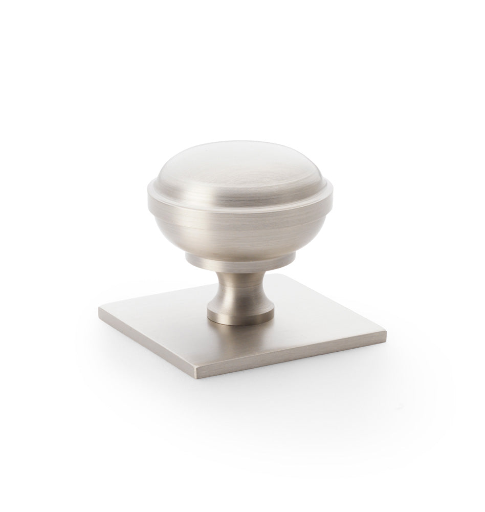 Alexander & Wilks Quantock Cabinet Knob On Square Backplate by Alexander & Wilks
