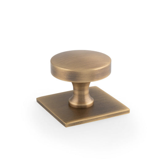Alexander & Wilks Bullion Cabinet Knob On Square Backplate by Alexander & Wilks