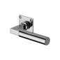 Bauhaus Low Profile Door Handle on Square Rose by M Marcus - Heritage Brass