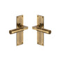 Bauhaus Door Handle on Plate by M Marcus - Heritage Brass
