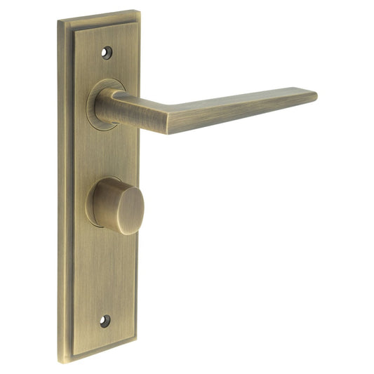 Burlington Mayfair Door Handle Bathroom Backplate & Turn & Release 81 by Burlington By Frelan