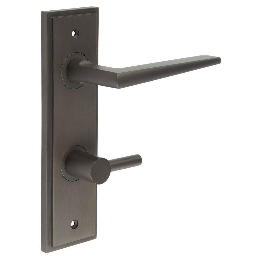Burlington Mayfair Door Handle Din Bathroom Backplate & Turn & Release 82 by Burlington By Frelan