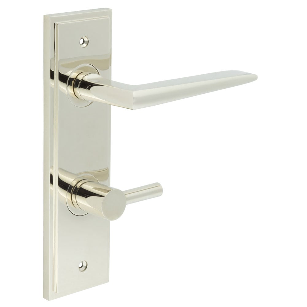 Burlington Mayfair Door Handle Din Bathroom Backplate & Turn & Release 82 by Burlington By Frelan