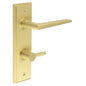 Burlington Mayfair Door Handle Din Bathroom Backplate & Turn & Release 82 by Burlington By Frelan