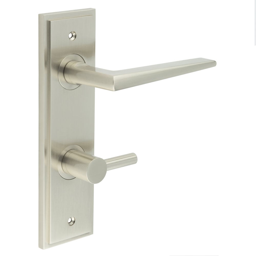 Burlington Mayfair Door Handle Din Bathroom Backplate & Turn & Release 82 by Burlington By Frelan