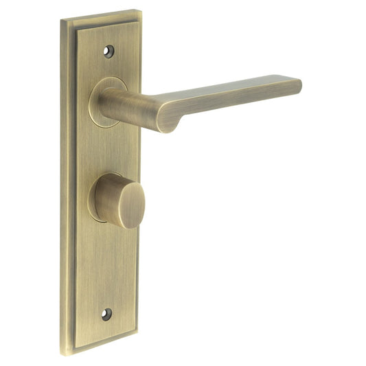 Burlington Fitzrovia Door Handles Bathroom Backplate & Turn & Release 81 by Burlington By Frelan