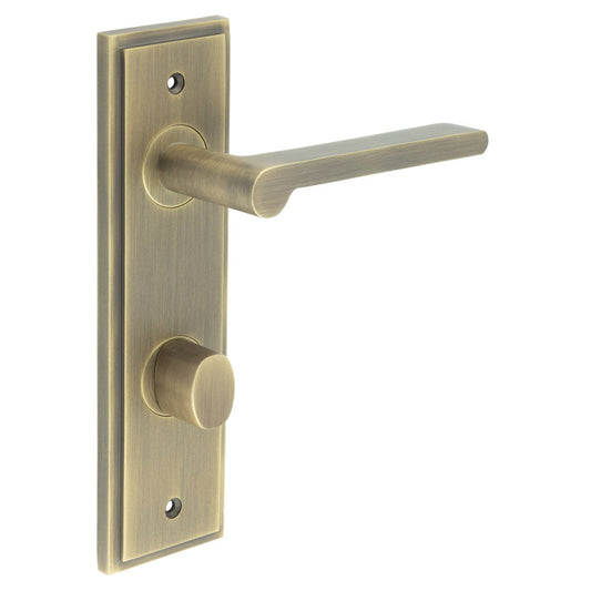 Burlington Fitzrovia Door Handle Din Bathroom Backplate & Turn & Release 81 by Burlington By Frelan