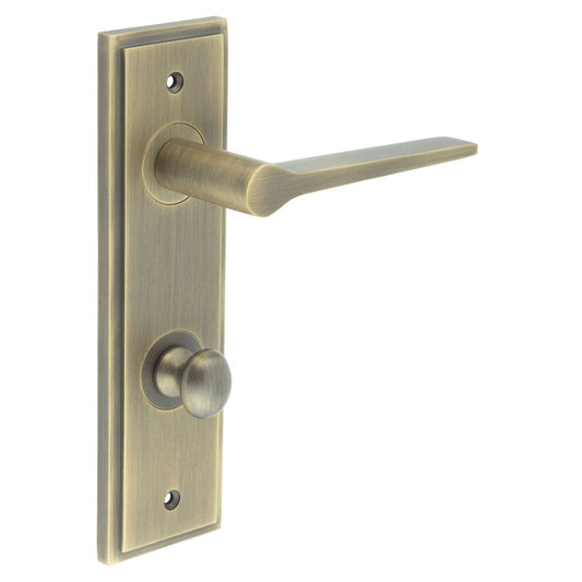 Burlington Knightsbridge Door Handle Din Bathroom Backplate & Turn & Release 80 by Burlington By Frelan