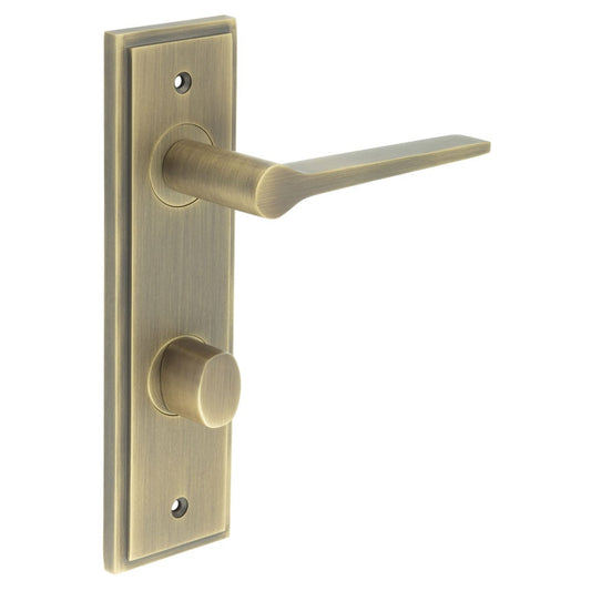 Burlington Knightsbridge Door Handle Din Bathroom Backplate & Turn & Release 81 by Burlington By Frelan