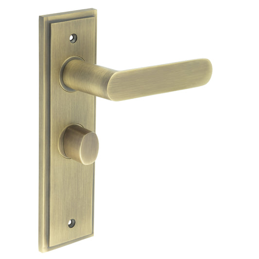 Burlington Kensington Door Handles Bathroom Backplate & Turn & Release 81 by Burlington By Frelan