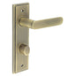 Burlington Kensington Door Handles Din Bathroom Backplate & Turn & Release 81 by Burlington By Frelan